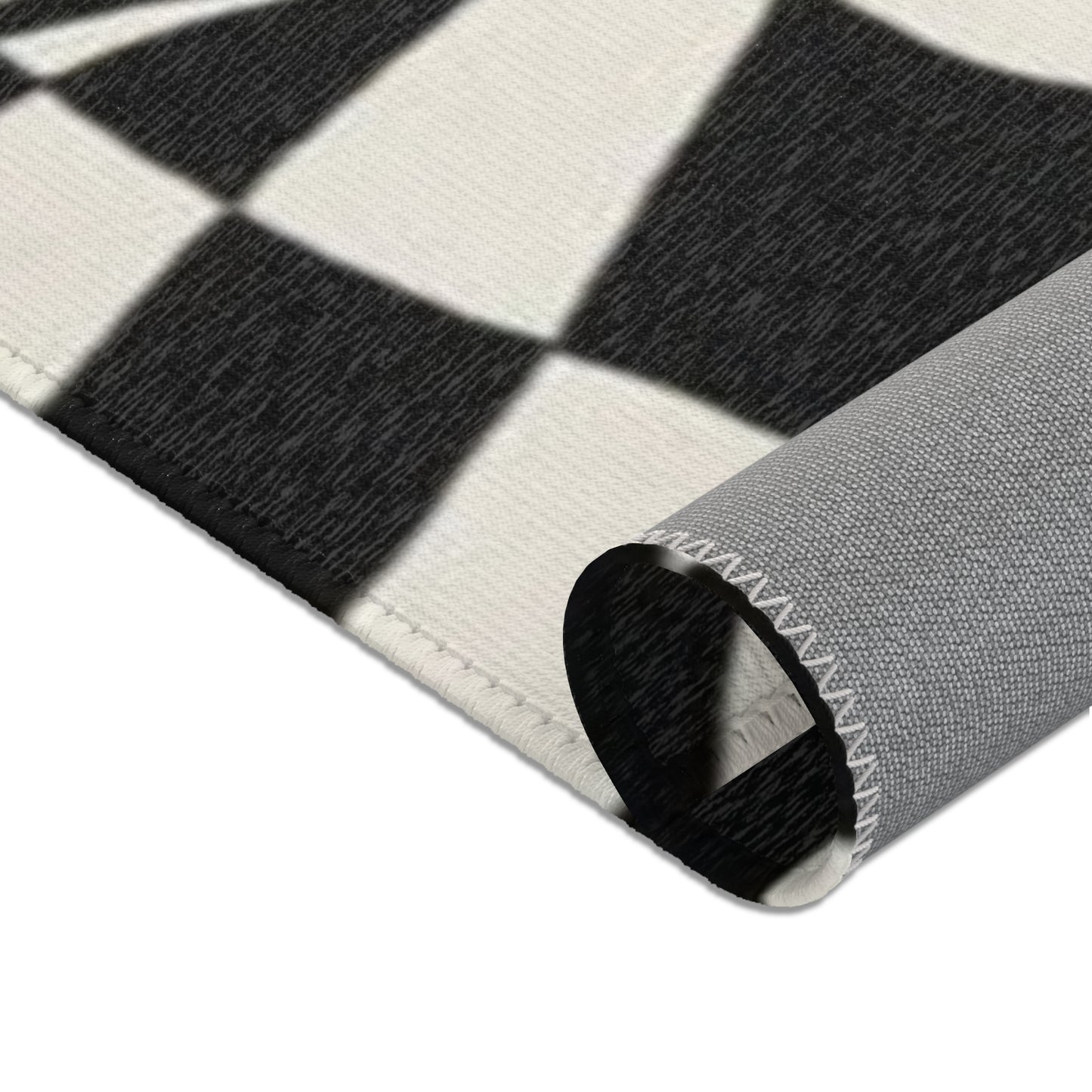 Black and white rug