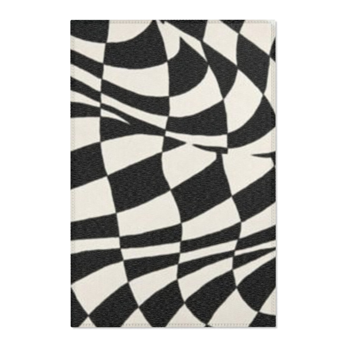Black and white rug