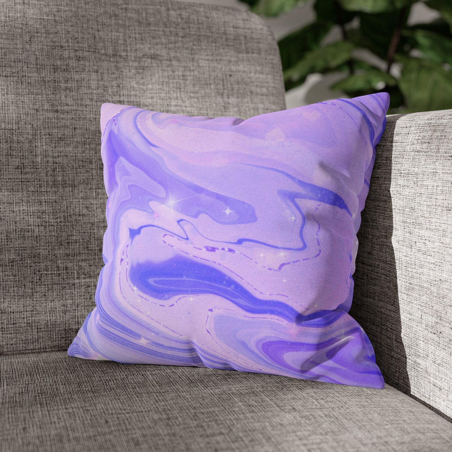 Spun Polyester Square Pillowcase