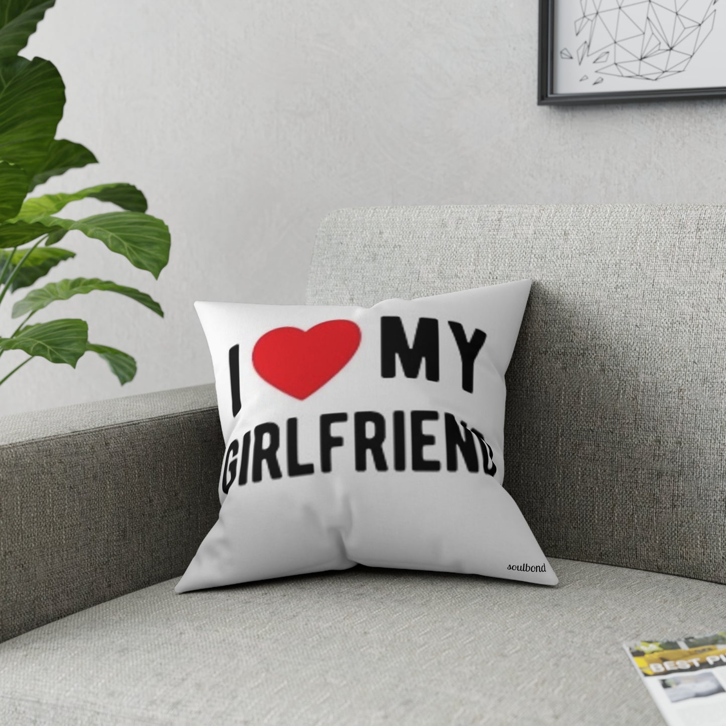 i love my girlfriend pillow