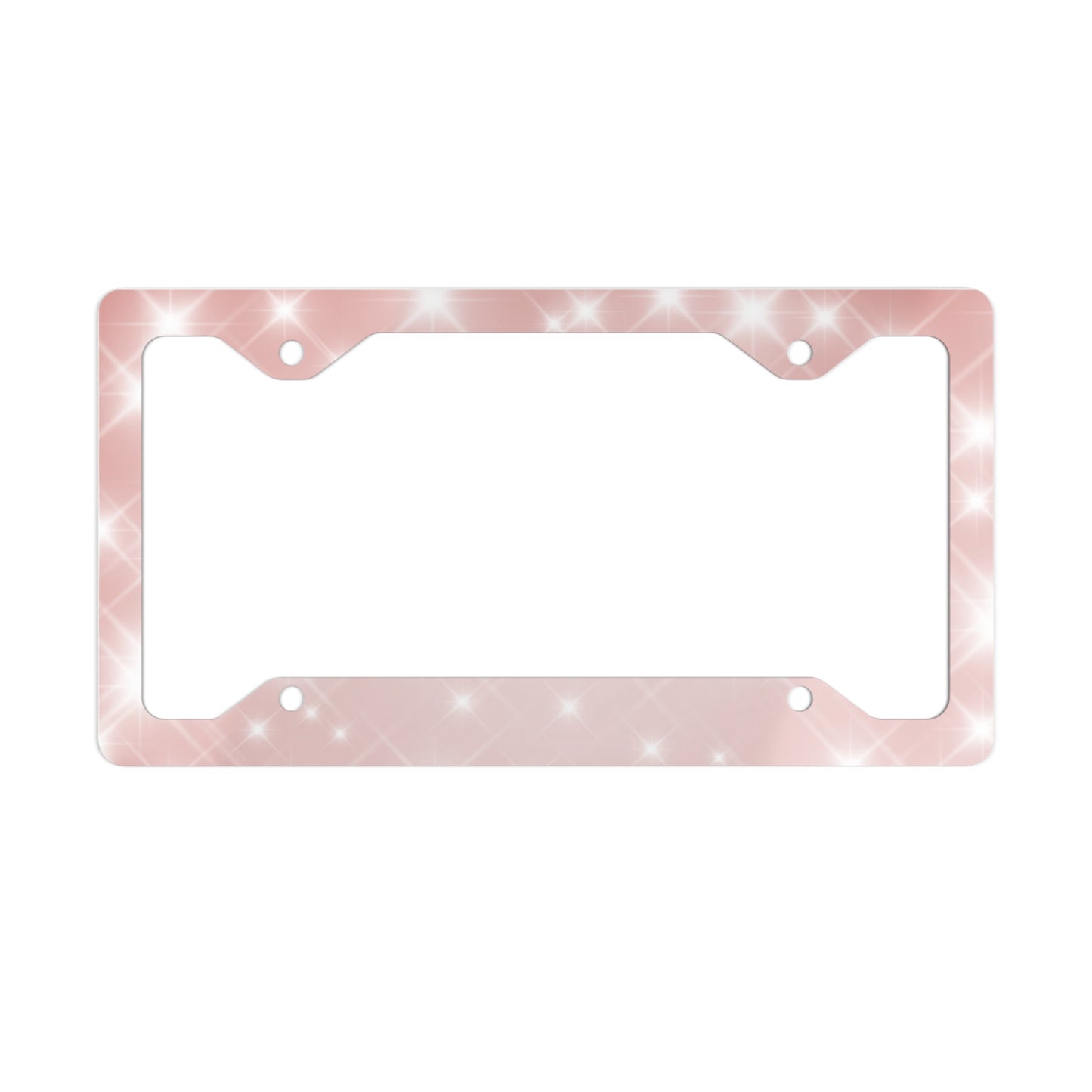 Pink Metal License Plate Frame